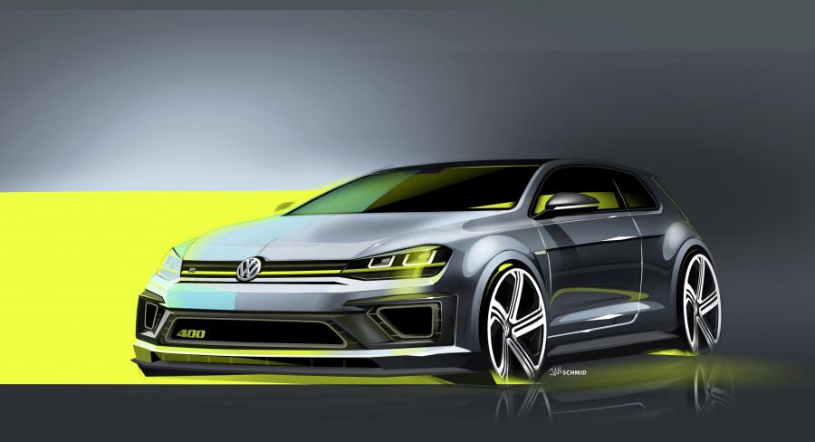 Эскиз Volkswagen Golf R 400 Concept (Typ 5G) 2014 года  (фото 9 из 11)